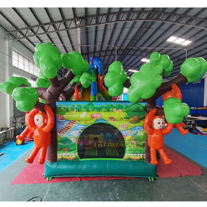 Parque Infantil Inflable con Temática de Animales de la Selva, Castillo Hinchable Comercial para Niños con Tobogán y Equipamiento de Juego - Product Image 4