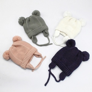 Đi Xe Đạp Dệt Kim Earflap <span class=keywords><strong>Hat</strong></span> Thương Hiệu Beani Mùa Đông Rắn Colour Biểu Tượng Tùy Chỉnh <span class=keywords><strong>Beanie</strong></span> Earflap <span class=keywords><strong>Hat</strong></span> - Product Image 1