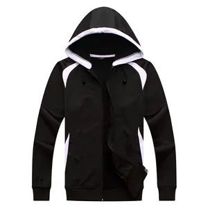 Großhandel Mode 2 Stück Herren Kapuze Sportswear Set Patchwork Langarm Zip-up Trainings anzüge mit atmungsaktiven Feature Print Logo - Product Image 6