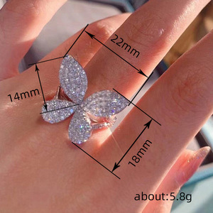 Bague élégante avec nœud papillon en zircon, bijoux de luxe minimalistes pour femmes, à porter au quotidien, cadeau chic - Product Image 3