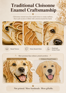 Llavero de esmalte cloisonné con retrato personalizado de mascota, imán conmemorativo personalizado para perro o gato, recuerdo hecho a mano - Product Image 6