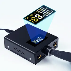 Newest Biomaser Mini Digital Tattoo Power Supply LED Screen Display with Coil & Rotary Tattoo Machine Pen