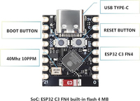 Carte de développement ESP32-C3 SuperMini ESP32 avec broches soudées