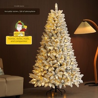 Ornements de Noël transfrontaliers en PVC floqué et illuminé, effet neige, 120-300 cm, décorations de fêtes, direct usine