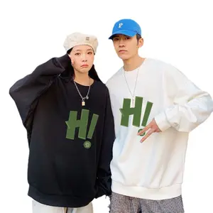 Hd072 streetwear מגבי גברים נשים באביב ובסתיו הצוואר הצוות רופף-הצוואר pullover אופנה זוג אופנה