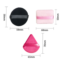 Black Beauty Puff Éponge de maquillage en pur coton lavable et doux Outil de maquillage hydrophile pour le visage avec logo personnalisé emballé