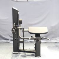 Machine à curls pour biceps réglable, équipement de fitness durable pour l'entraînement de la force des bras et du dos, avec sélection de charge par broche