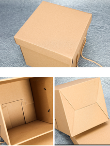 Cajas de Embalaje Cuadradas de Papel Recubierto Marrón Personalizadas al por Mayor <span class=keywords><strong>con</strong></span> Asa de <span class=keywords><strong>Cuerda</strong></span>, Forro de Esponja, Grabado y Laminación Mate - Product Image 5