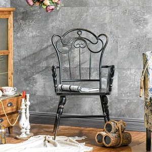 Home Living Room bar Furniture White or Black Detachable Leg <b>Rustic</b> Accent Metal Coffee <b>Dining</b> <b>Chair</b> - Product Image 2