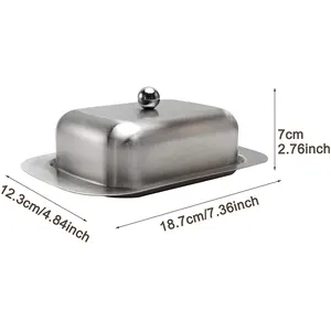 Excellent review Stainless Steel Durable Butter Dish with Lid Solid Cheese Container