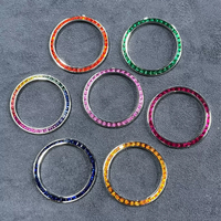 Montres luxueuses en moissanite aux couleurs arc-en-ciel, lunette disponible en plusieurs couleurs sertie de pierres précieuses, accessoires de montre personnalisés