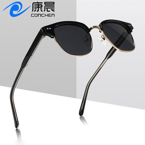 Gafas de Sol de Acetato con Montura Semi-Rimless Estilo Europeo para Hombre, Polarizadas UV400, Protección Solar para Conducir, Atuendos Modernos, Hechas en Wenzhou - Product Image 5