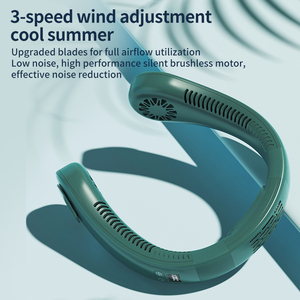 Ventilador de Cuello Portátil con Placa de Enfriamiento, Recargable por USB, Manos Libres, Mini Ventilador, Aire Acondicionado para Hogar, Oficina y Exteriores - Product Image 4