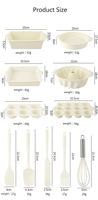 Ensemble de 12 moules à pâtisserie en silicone antiadhésifs, compatibles lave-vaisselle, comprenant des moules ronds, carrés, des plateaux à pâtisserie et des moules à pain.