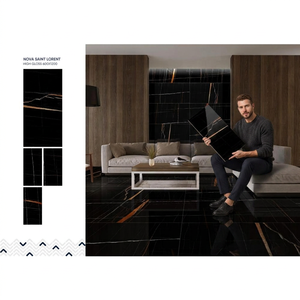 Azulejos de Porcelana Carrara Personalizados de 24x48 Pulgadas con Aspecto de Mármol Pulido para Proyectos Residenciales y Hoteles - Product Image 3