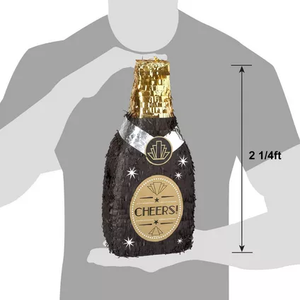 Piñata de Botella de Champán para Decoración de Fiesta de Cumpleaños de Adultos, Estilo Años 20, Feliz Año Nuevo - Product Image 2