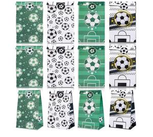 Sacs de fête de football <span class=keywords><strong>pour</strong></span> enfants thème de football <span class=keywords><strong>anniversaire</strong></span> bébé douche décoration friandises bonbons biscuits chocolat Biscuit faveur sac papier - Product Image 2