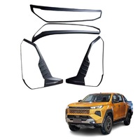 Kit complet noir mat 2 pièces : garnitures de phares et feux arrière pour Toyota Hilux Travo 2026 - Accessoires extérieurs