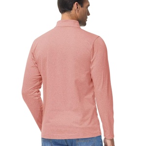 Sweat-shirt mi-zippé pour homme, vêtement de jogging, doublure polaire premium, chemises de golf à manches longues en molleton chiné, poids moyen, sweats à 1/4 de zip - Product Image 3