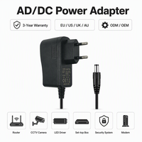 Adaptateur secteur mural personnalisable AC-DC 12V 2A avec prise EU, alimentation à découpage pour éclairage LED et caméra CCTV