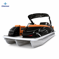 Bateau ponton personnalisé de style sportif S-22A avec écran LCD et direction hydraulique pour les escapades aquatiques de week-end