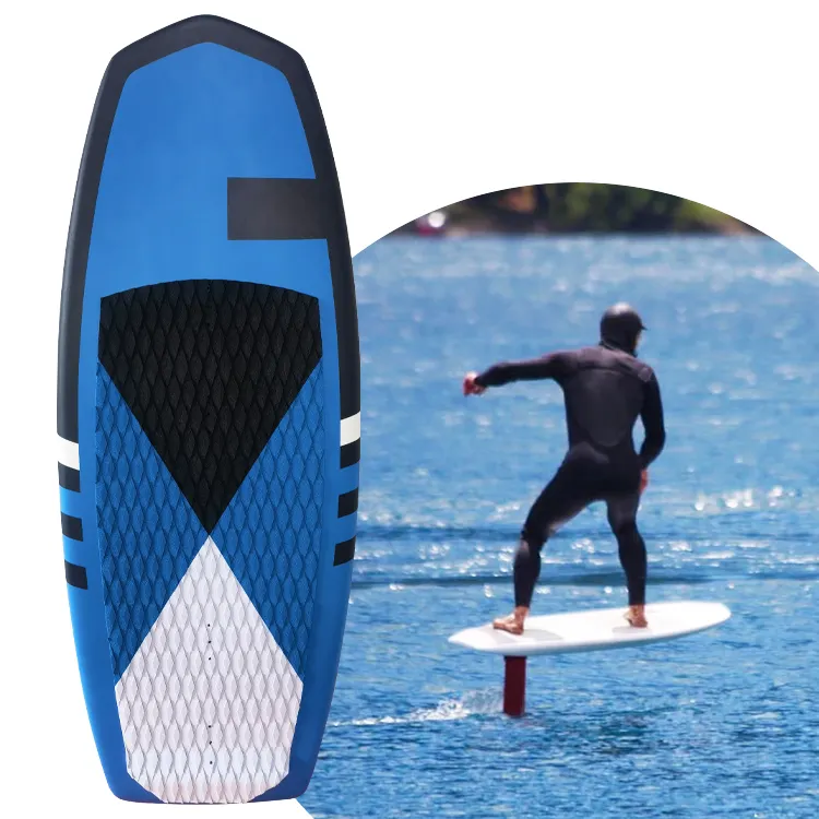 KUAYO FUN Wassersport Carbon EPS EVA Wake Folien brett BLAUES Tragflügel boot OEM kleine Surf flügel FOIL Pumping Hard Board