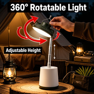 โคมไฟตั้งแคมป์แบบหมุนได้ 360 องศา LED ไฟกลางแจ้งแบบปรับได้สำหรับเต็นท์เดินป่าปิกนิก - Product Image 4