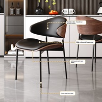 Italienischer Minimalistischer Designer-Esszimmerstuhl Neuer Stil Villa-Insel-Theke Hochwertige Haushaltsmöbel Stahl-Restaurantmöbel