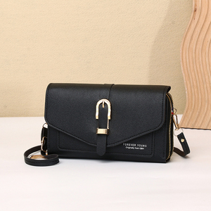 Nouveau sac à bandoulière long pour femme avec fermeture éclair double couche, portefeuille et pochette de rangement intégrée - Product Image 5
