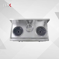 Équipement de restaurant commercial RuiTai Réchaud industriel en acier inoxydable GPL 2-Wok avec brûleur Wok chinois Réchaud à gaz en fer