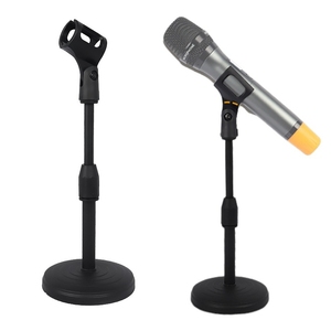 Video Recording <strong>Microphone</strong> Table Stand Bracket Live Streaming Online Broadcast Speech Teacher Smartphone Mic Desk Clip Holder - Product Image 1