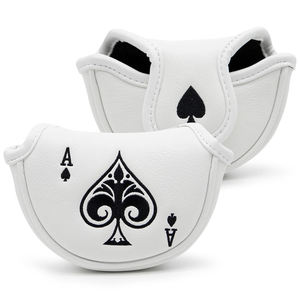 Poker a <b>Golf</b> Putter <b>Cover</b> OEM <b>Golf</b> Club <b>Head</b> <b>Covers</b> for Putter PU Leather Mallet Putter Headcover with Magnetic for Men/Women - Product Image 1