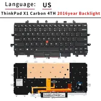Teclado US/RU para Lenovo ThinkPad X1 Carbon Gen2/3/4/5/6/7/8/9/10/11/12/13 3rd 4/5/6/7/8/9/10/11/12/13th con retroiluminación