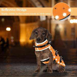 Coleira Anti-<span class=keywords><strong>Coyote</strong></span> e Anti-Pitbull com Espinhos para Cães, Colete Verde e Preto para Proteção de Cães Pequenos - Product Image 4