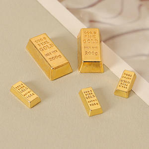 Ladrillo, Mini Corona, Ábaco Dorado, <span class=keywords><strong>Lingote</strong></span>, Escena, Pequeña Barra de <span class=keywords><strong>Oro</strong></span>, Moneda Decorativa de Cobre - Product Image 3