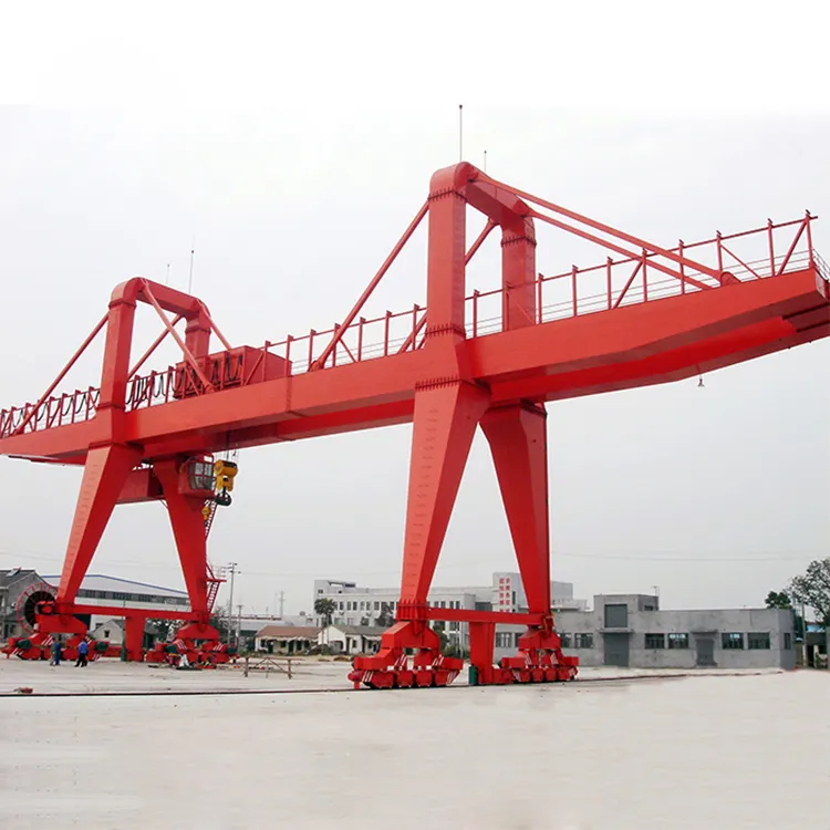 MG type-50 ton 75 ton 100 ton bingkai derek ganda girder Gantry Goliath crane dengan mengangkat kerekan listrik