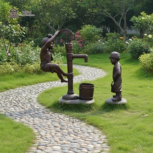 Estatua <span class=keywords><strong>de</strong></span> Bronce TREVI <span class=keywords><strong>de</strong></span> Niños Jugando, Arte Metálico Personalizado <span class=keywords><strong>de</strong></span> Tamaño Real para Decoración <span class=keywords><strong>de</strong></span> Parques Infantiles, Escuelas y Paisajes - Product Image 3