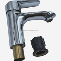 Robinet de salle de bain classique en acier inoxydable 304, finition chromée, moderne, brossé, à poignée unique, à montage sur plan, avec cartouche en céramique