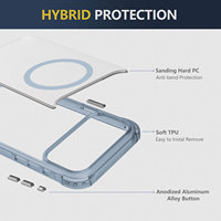 Beelan antichoc Transparent Sport Crytal magnétique couverture de Protection complète coque de téléphone pour iPhone 15 16 17 Air Pro Max