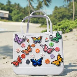 2025 Neue große EVA Strandkorb-Tasche Bogg Bag Zubehör-Einsätze Ersatz Strand Reise Schmetterlings-Dekorationsanhänger - Product Image 4