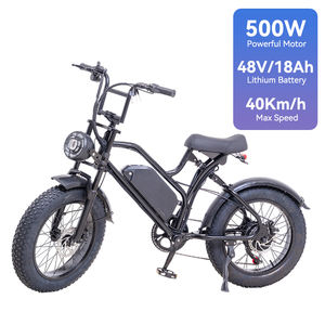 Vélo de montagne électrique tout-terrain, 48V500W, sept vitesses, pneus larges, amortissement, frein à disque, feux avant et arrière - Product Image 2