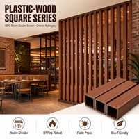 Grille murale WPC à lattes, écran vertical individuel pour spa, hôtel, villa, en composite écologique, résistant aux UV et aux intempéries, couleur Mocha Teak, OEM