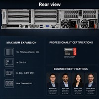 Servidor en Rack Lenovo ThinkSystem SR655 V3, AMD EPYC de 5.ª Generación, 1.5TB TruDDR5 6400MHz, 40x 2.5 NVMe, GPU, VDI, Virtualización, 2U