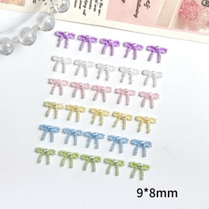 TSZS Breloques 3D <span class=keywords><strong>Macaron</strong></span> en résine pour nail art, <span class=keywords><strong>mini</strong></span>, mignonnes, couleur unie, nœud perlé, décorations DIY pour ongles, vente en gros - Product Image 1