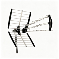 WC-233 15dBi Hochleistungs-Außenantenne für Digital-TV UHF/VHF HDTV 470-862MHz Frequenzbereich DVB-T2 Mastmontage 75 Ohm