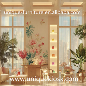 Exhibidor de Perfumes Romántico, Mueble de Pared con Iluminación LED Personalizada para Venta de Fragancias de Lujo, Accesorio Moderno para Comercios - Product Image 2