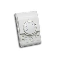 Thermostat HVAC non programmable pour ventilo-convecteur, 3 vitesses, AC 230V, ignifuge PC+ABS, pour ventilation industrielle, hôpitaux, hôtels, entrepôts