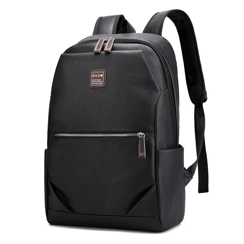 2022 Manufacturers wholesale business Travel Fashion School Book bags PU Leather Laptop Bag Backpack For Men