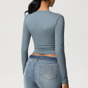 Camiseta de manga larga de compresión atlética-Camiseta de Yoga de secado rápido para correr, entrenamiento y fitness - Product Image 5