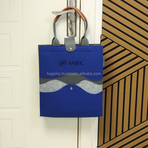 Bolsos Tote Rectangulares de Diseño Clásico de Fieltro PET para Mujer, Color Sólido, con Cierre Abierto, Personalizables con Logotipo, Venta al Por Mayor - Product Image 5